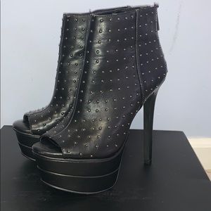 Jessica Simpson Studded Peep Toe Booties